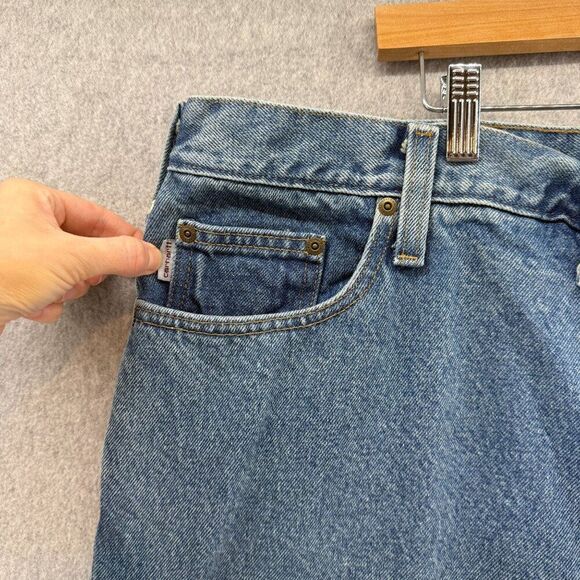 Carhartt Men's Relaxed Fit Blue Denim Jeans Size 48 x 32 Straight Leg Casual - Picture 3 of 13